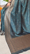 Bottle Green Chinon silk Banarasi Saree - CB492