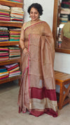 Beige Printed Pure Kota Silk Saree - KTS3