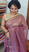 Mauve Tiny Polka Printed Pure Kota Silk Saree - KTS3