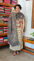 Light Cream and Grey Block Printed Cotton Suit