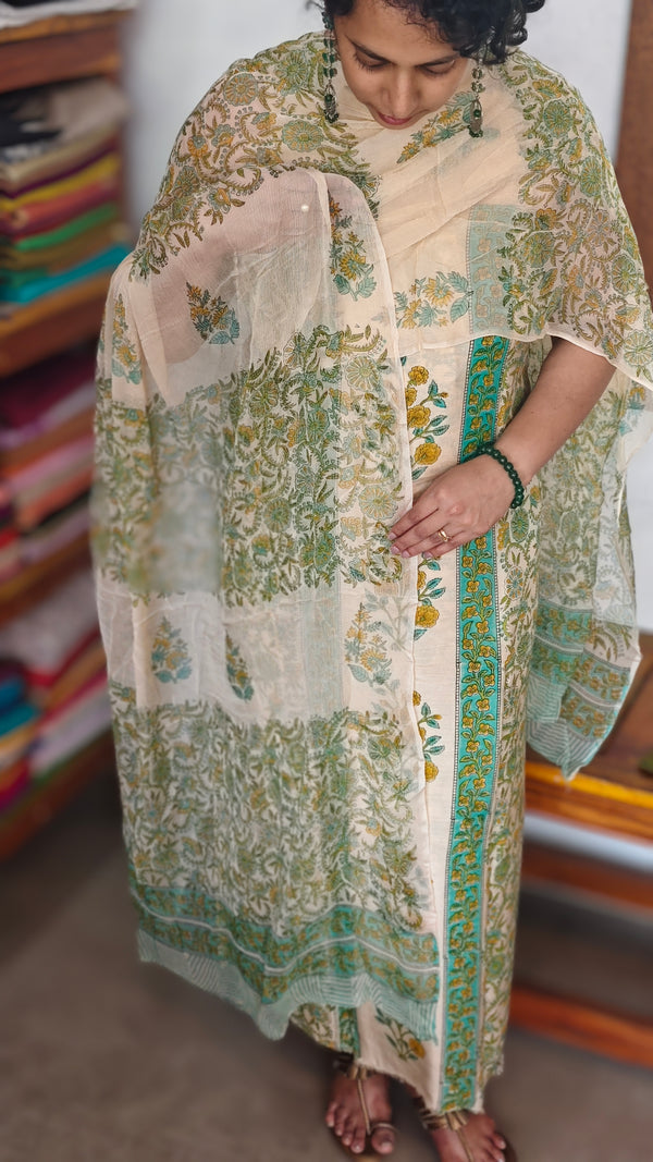 Viscose Modal Block Printed Suit