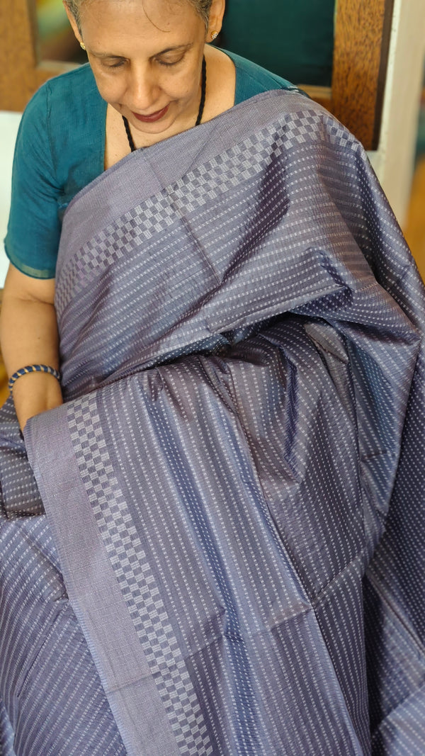 Lavender Woven Noel Tussar Silk Saree - 34NU