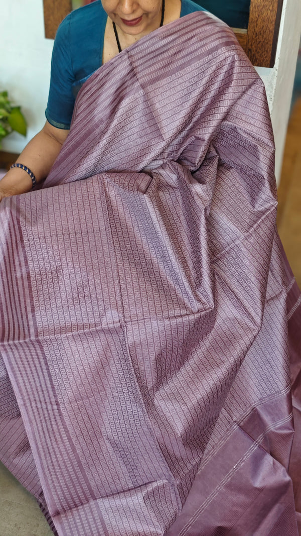 Muave Woven Noel Tussar Silk Saree - 34NU