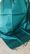 Bottle Green Woven Noel Tussar Silk Saree - 34NU