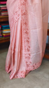 Pastel Peach Kota Saree with Cutwork Borders - 409M