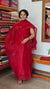 Dark Red Supernet Kota Suit with hand Crochet - TB48