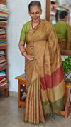 Golden Mustard Embroidered Kota Saree - 329N
