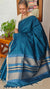 Classic Blue Chanderi Tussar Silk Saree - ANX19