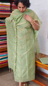 Green Chanderi and Organza Embroidered Suit - WL21