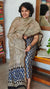 Blue and Beige Block Printed Chanderi Silk Suit - MC059