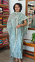 Teal Blue Floral Printed Chanderi Silk Suit - MC059