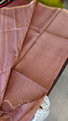 Golden Lilac Pure Moonga Tissue Silk Saree - SM32