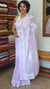 Lavender Organdy Saree with Cotton Applique - 7188