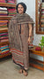 Black and Brick Red Block Printed Cotton Suit