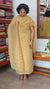 Mustard Yellow Crushed Organza Cutwork Suit - M177