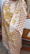 Semi Silk Suit - Beige and Mustard - A - ETV9