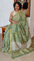 Green and Mustard Maheshwari Silk Saree - BHC91
