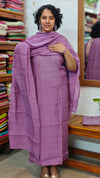 Purple Muslin Chikankari Suit - SML9