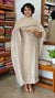 Ivory Silver Embroidered Crushed Organza Suit - NJD3