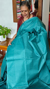 Teal Woven Semi Tussar Silk Saree - NU87
