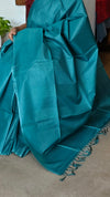 Teal Woven Semi Silk Saree - 2 - NU87