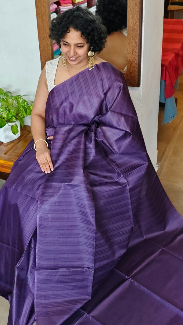 Purple Woven Semi Silk Saree - 2 - NU87