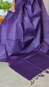 Purple Woven Semi Silk Saree - 3 - NU87
