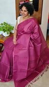 Dark Pink Woven Semi Silk Saree - 3 - NU87