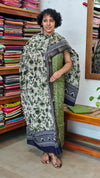 Green Printed Semi Maheshwari Suit - FE41