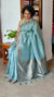Teal Blue Banarasi Silk Saree - CB492