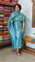 Teal Green Embroidered Tussar Silk Suit - VP25