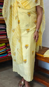 Light Yellow Block Printed Cotton Suit - G34X