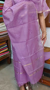 Lavender Chanderi Applique Suit
