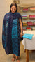 Peacock blue supernet unstitched Salwaar set