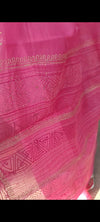 Candy pink organza silk saree
