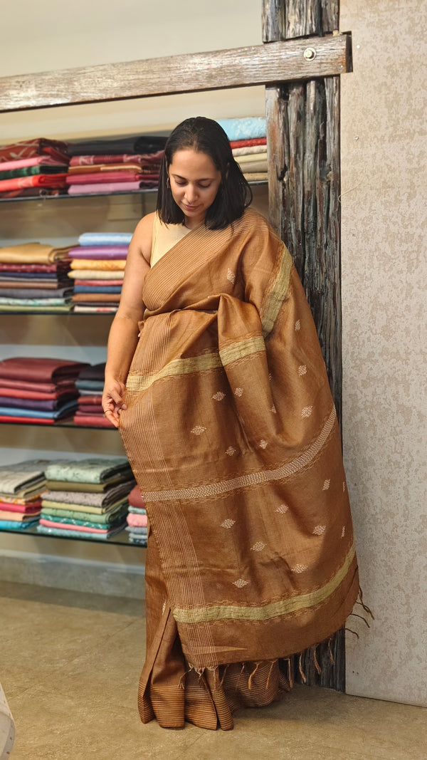 Tussar silk woven