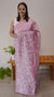 MSAP - Pink tussar silk saree with applique