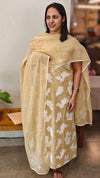 beige net kota salwar