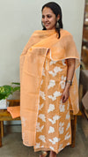 Light peach net kota salwar