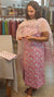 light pink Cotton block print suit