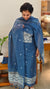 Indigo linen chanderi jamdani suit - SC54 - D1