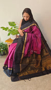Purple Raw silk saree
