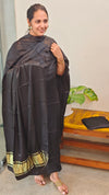 Black modal silk suit