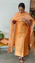 Mustard tussar silk suit