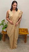Checked tussar silk Saree