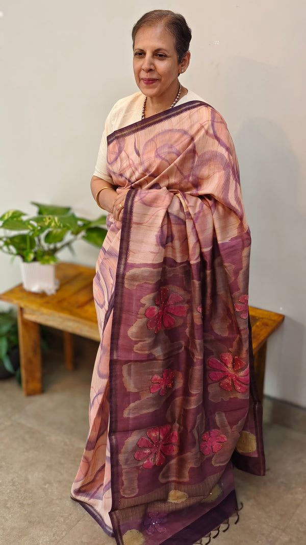 Semi tussar saree