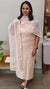 Light peach Net Kota Unstitched Salwar Suit