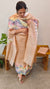 Beige tussar silk suit