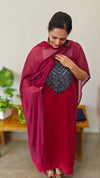 Maroon cotton suit