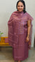 Embroidered net kota suit